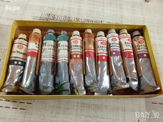 Стари маслени бои Ленинград 1951-1954г, снимка 2 - Други ценни предмети - 40846437