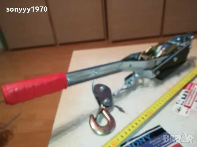 2 ТОНА ЛЕБЕДКА РЪЧНА СЪС СТОМАНЕНО ВЪЖЕ 2401251919, снимка 2 - Други инструменти - 48815641