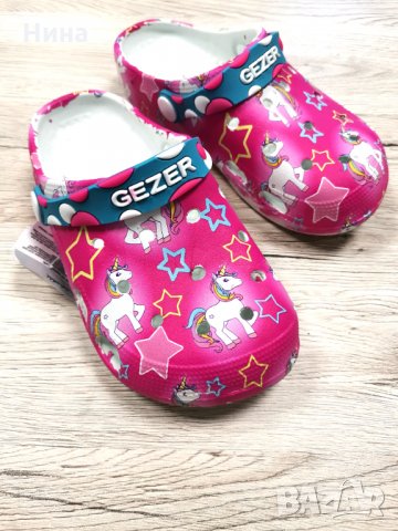 Gezer крокс с еднорози, снимка 3 - Детски сандали и чехли - 28961312