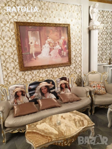 Барокови мебели, холова гарнитура, кресла, маси диван -50%, снимка 5 - Антикварни и старинни предмети - 53481254