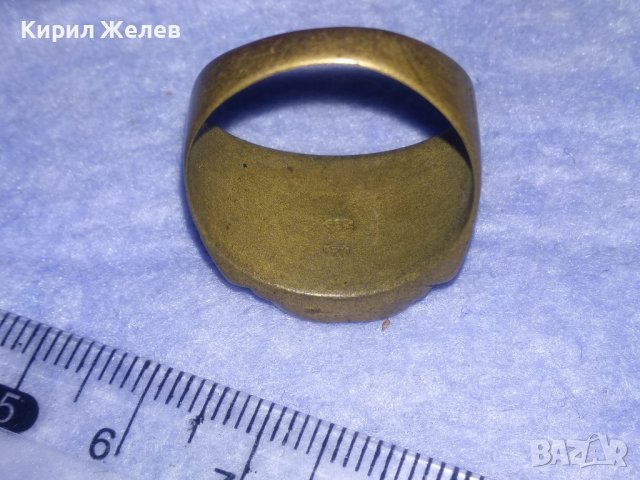 СТАР ФЛОРАЛНО РЪЧНО ОРНАМЕНТИРАН ПРЪСТЕН с ПЕЧАТИ 585 и 14К СПЛАВ БРОНЗ и ЖЕЛЯЗО За КОЛЕКЦИЯ 32602, снимка 14 - Антикварни и старинни предмети - 39714948