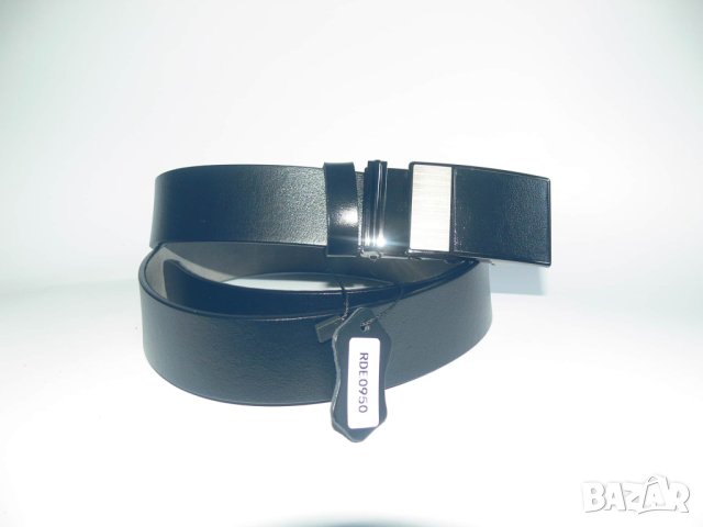 Мъжки спортен колан 2330, черен, естествена кожа, снимка 4 - Колани - 43511736