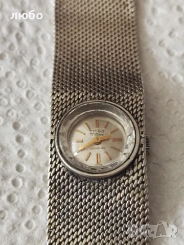 СРЕБЪРЕН  ДАМСКИ ЧАСОВНИК :TITAN: Механичен, снимка 3 - Дамски - 50234803