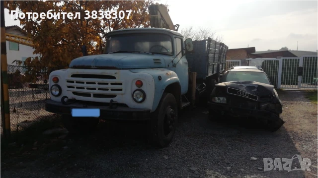 Зил 130 с кран Явор 6 и газова уредба, снимка 1