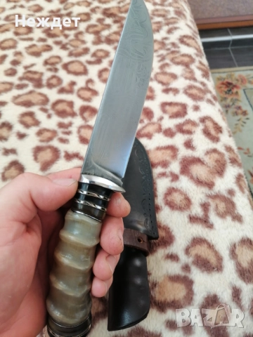 Дамасков нож от Гошо, снимка 3 - Ножове - 52264843