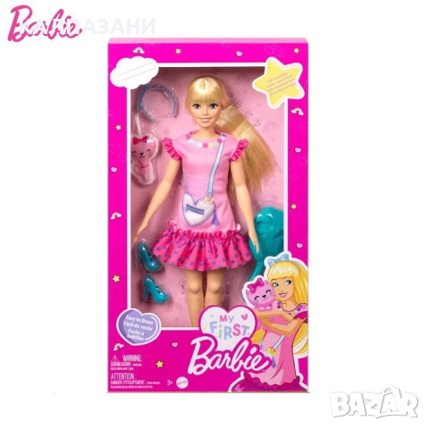 Barbie My First Моята първа кукла Барби с котенце, 34.3см HLL19, снимка 2 - Кукли - 52034692