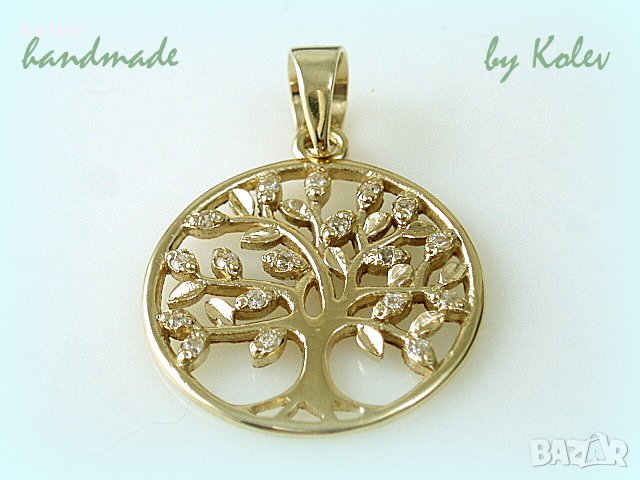 Златен медальон Дървото на живота, уникално красив 1.70ама, снимка 6 - Колиета, медальони, синджири - 26504801