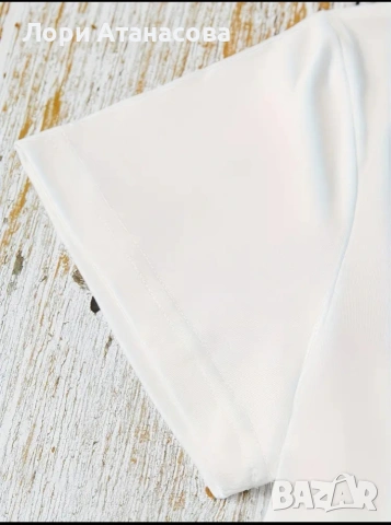 Тениска с графичен принт, изработена от 100% памук, с цветен абстрактен дизайн, снимка 4 - Тениски - 53540876