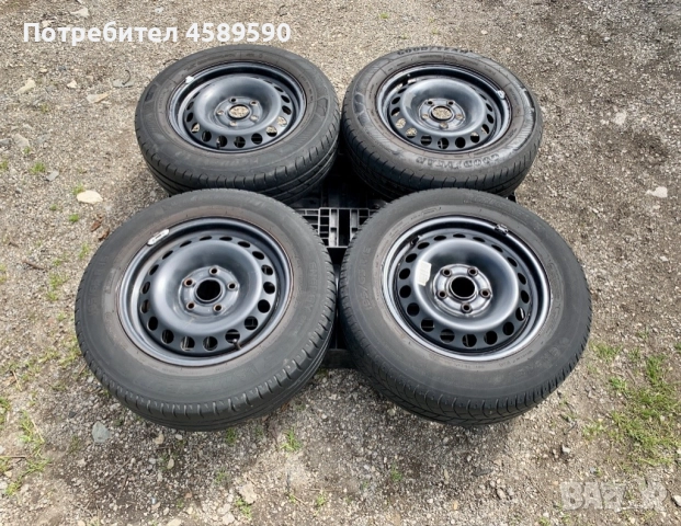 4бр.ДЖАНТИ+ГУМИ 15цола 5x112 за Vw Caddy,Golf 5,6,Touran,Skoda,Seat,Audi