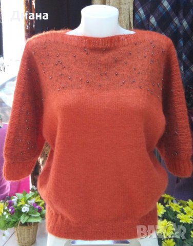 Блузони и пуловери от мохер-ръчно плетиво, снимка 3 - Блузи с дълъг ръкав и пуловери - 32547561