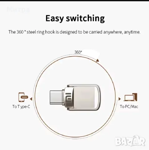 Нова Флаш памет Метална XIAOMI 2TB(2 хиляди GB), снимка 6 - USB Flash памети - 50339781