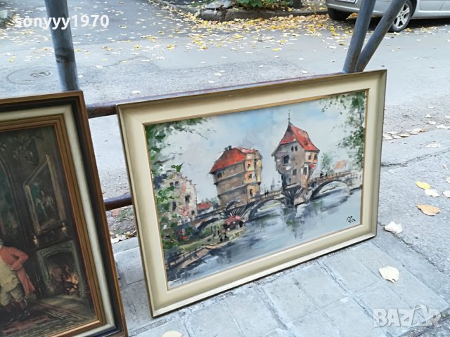 Ri-106х75см-голяма картина с рамка-рисувано върху платно, снимка 6 - Колекции - 26810627