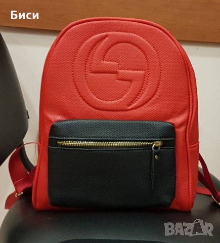 Gucci/Гучи-естествена кожа,раница, снимка 2 - Раници - 35373856