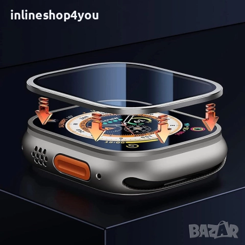 5D Стъклен Протектор за Дисплей за Apple Watch Ultra 1 | Ultra 2, снимка 3 - Смарт гривни - 52563599