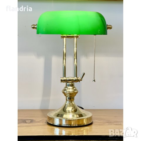 Настолна лампа "Банкер" (зелена)