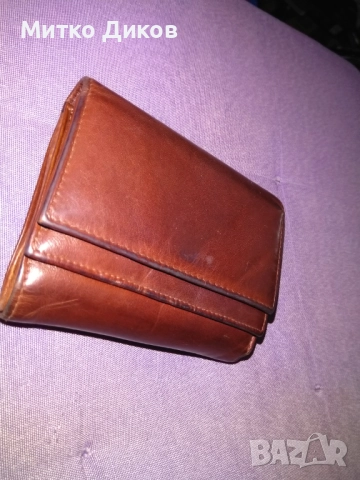 Портфейл Балкан---- марков естествена кожа 125х95мм, снимка 2 - Портфейли, портмонета - 52053354