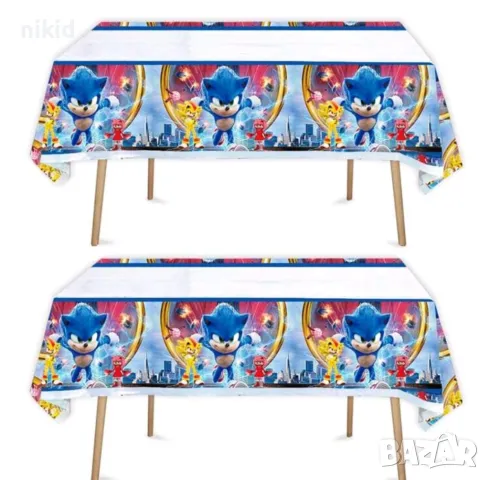 Соник Sonic найлонова покривка за парти рожден ден, снимка 3 - Покривки за маси - 29430545