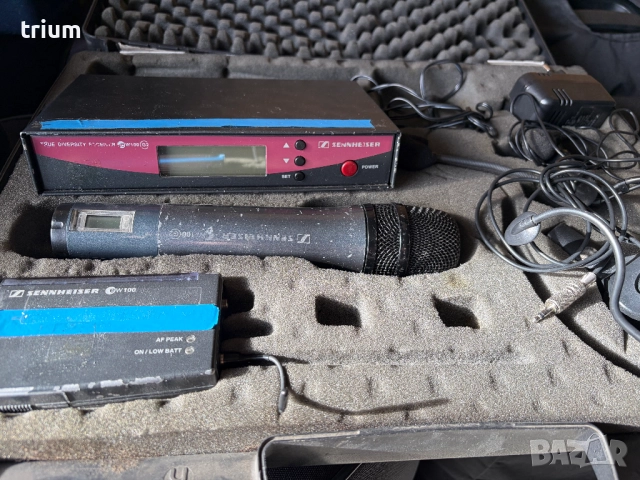Безжичен микрофони Sennheiser комплект дръжка, хедсет, брошка, снимка 4 - Друга електроника - 50498795