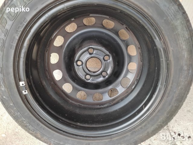 Продавам  метална STEEL джанта с гума DUNLOP за ШКОДА 16 цола, снимка 6 - Гуми и джанти - 35253565