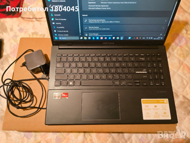 ASUS VivoBook Go 15 | DDR5 РАМ, Wi-Fi 6, NVMe, Ryzen 3, IPS Екран |Като нов, снимка 2 - Лаптопи за работа - 52485570