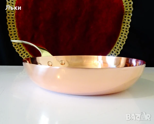 Меден тиган,чиста червена мед 500 гр. , снимка 6 - Антикварни и старинни предмети - 50449754