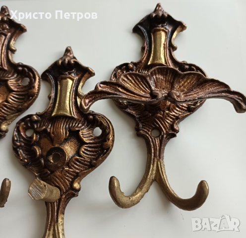 БРОНЗОВИ РЕТРО ЗАКАЧАЛКИ - 4 БРОЯ, снимка 5 - Други стоки за дома - 38928691