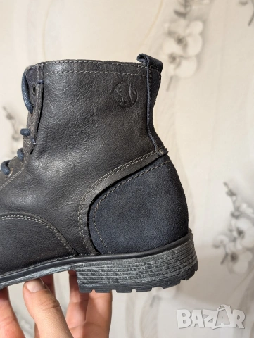 боти от естествена кожа с вълнен хастар S.Oliver номер 45 , снимка 5 - Мъжки боти - 53359791