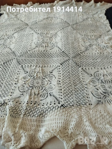Големи покривки ръчно плетени за маса или легло, снимка 8 - Антикварни и старинни предмети - 50431617