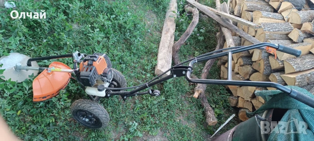 Тример с колела и дръжки, снимка 4 - Градинска техника - 50984525