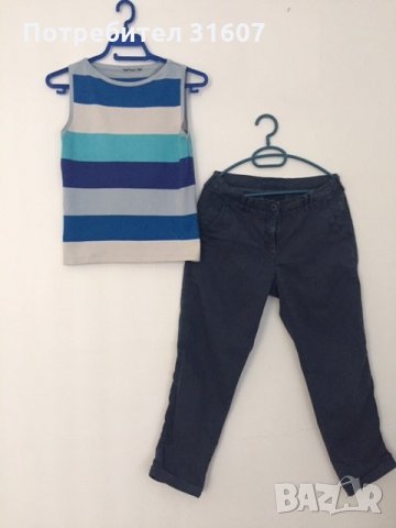 Сет - спортен панталон и блузи в синьо, снимка 1 - Комплекти - 33315107