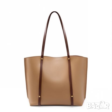Дамска чанта Естествена кожа Brown 1155, снимка 8 - Чанти - 44000218