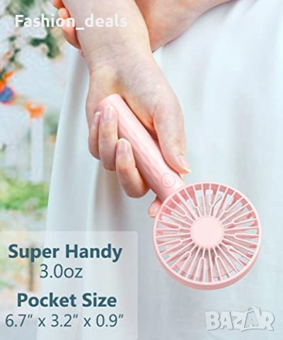 Нови 2 броя Преносим вентилатор за дом, офис, пътуване къмпинг с USB Акумулаторен, снимка 2 - Други стоки за дома - 40773974