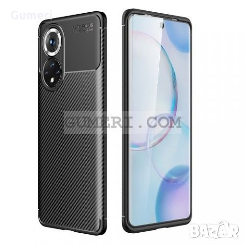Huawei Honor 50 - Противоударен Силиконов Гръб - Карбон , снимка 2 - Калъфи, кейсове - 35099593