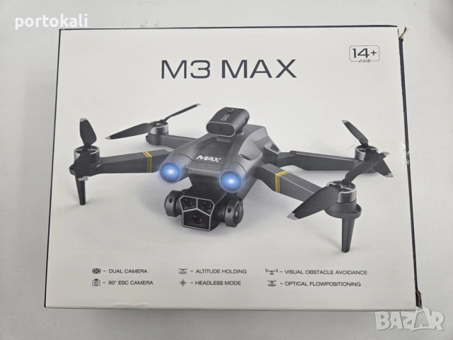НОВ! Дрон M3 Max с двойна камера, избягване на препятствия, WiFi FPV, снимка 6 - Дронове и аксесоари - 53390385