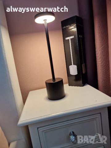 Лед лампа за маса / безжична - 3 режима на светене и регул. светлина, снимка 8 - Настолни лампи - 44001139