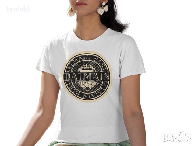  Дамска тениска BALMAIN Paris принт , снимка 6 - Тениски - 28093398
