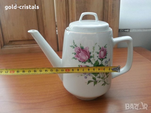 Стар български порцелан чайник кана , снимка 7 - Антикварни и старинни предмети - 33682329