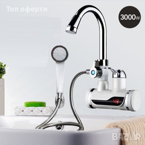 Проточен бойлер 3000 вата (С душ слушалка) и дисплей за стенен монтаж, снимка 2 - Бойлери - 36954576