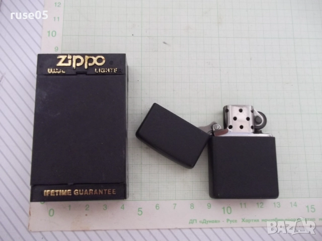Запалка "ZIPPO" бензинова черна с камъче работеща, снимка 7 - Колекции - 51840129