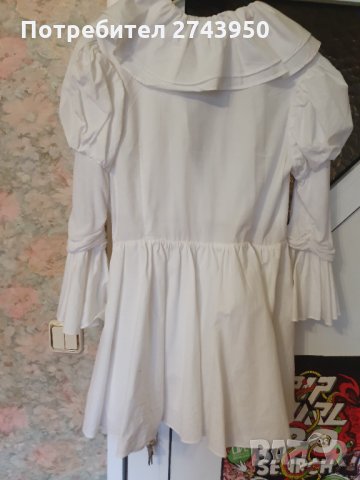 Бяла разкроена рокля, снимка 2 - Рокли - 35113485