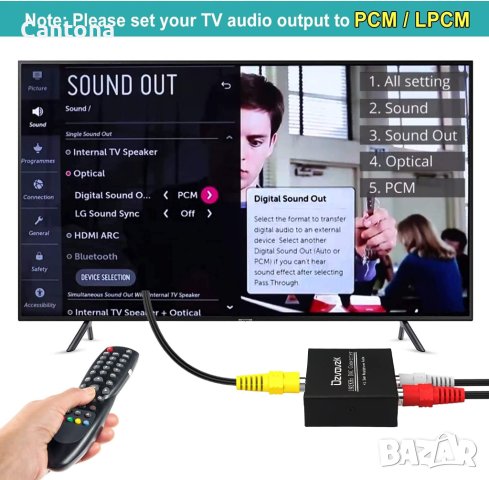 Ozvavzk 192Khz DAC цифров към аналогов аудио конвертор, алуминиев, оптичен към RCA конвертор, Spdif, снимка 6 - Други - 40405607