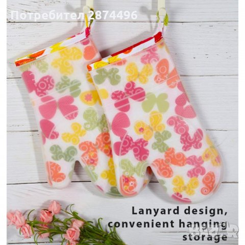 02888 Готварска ръкавица от текстил със силиконово покритие, снимка 3 - Аксесоари за кухня - 35348704