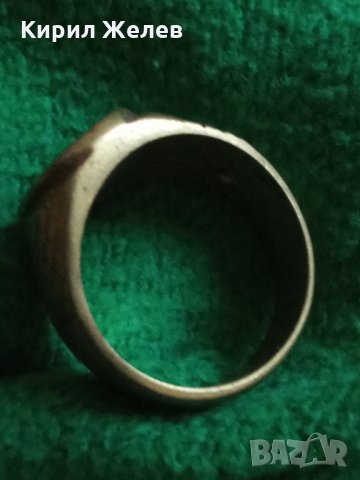 Пръстен стар бронзов МЕРЦЕДЕС ЕМБЛЕМА ПОЗЛАТЕН РЪЧНА МАЙСТОРСКА ИЗРАБОТКА 21867, снимка 5 - Антикварни и старинни предмети - 33544643