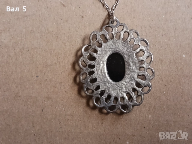 Красиво колие , медальон - сребро и камея, снимка 6 - Антикварни и старинни предмети - 52491752