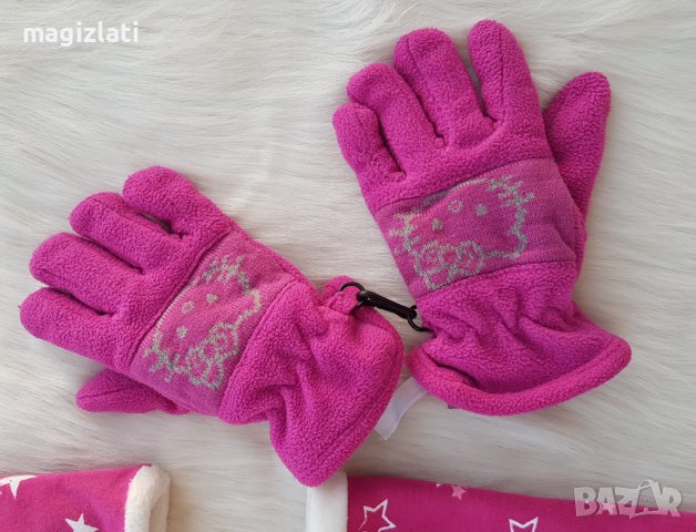 Шапка шал и ръкавици 5-8 години, снимка 10 - Шапки, шалове и ръкавици - 43018246