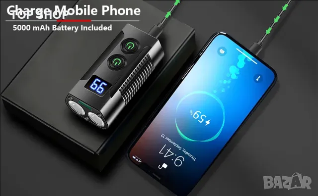 Комплект мощни светлини за велосипеди REHKITTZ ‎QB202, снимка 3 - Аксесоари за велосипеди - 48476243