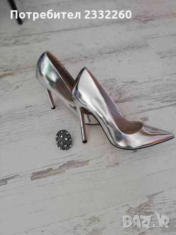 Лачени обувки - черно и златно, снимка 12 - Дамски обувки на ток - 27135855