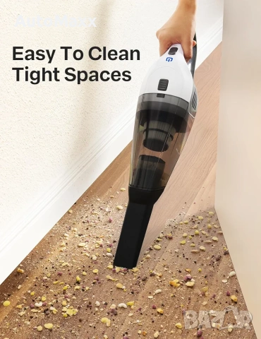 Ръчна прахосмукачка, мощна всмукателна, преносима, лека, безжична, с 25-30 минути време на работа , снимка 4 - Прахосмукачки - 53156525