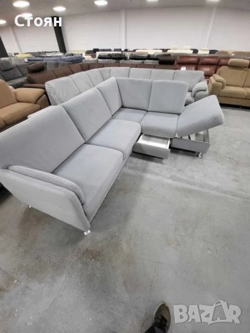 Светло сив ъглов диван от плат с ракла и чекмеджe "LIRIO-S", снимка 7 - Дивани и мека мебел - 39964260