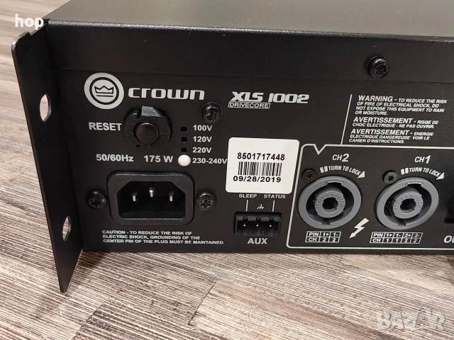 Crown XLS1002 - 2x350W, снимка 5 - Ресийвъри, усилватели, смесителни пултове - 53155606